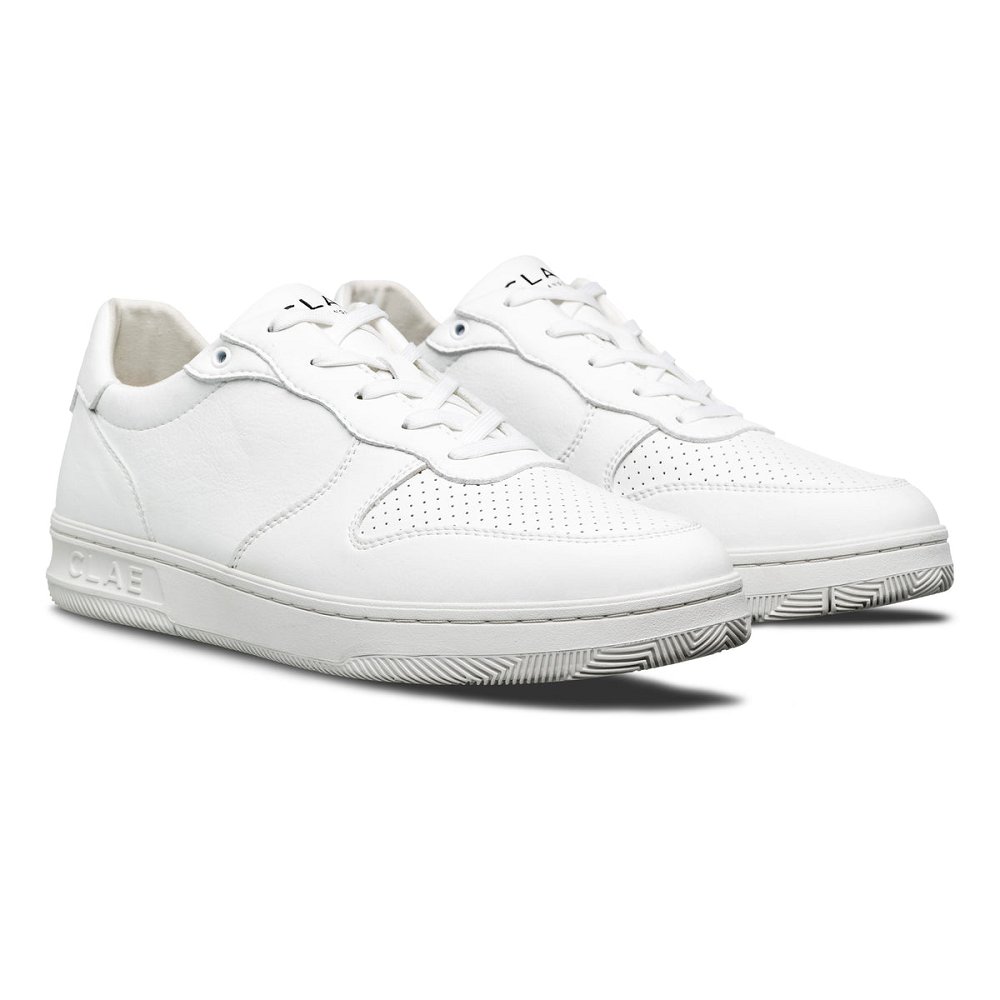 CLAE MALONE VEGAN Shoes Mens USA657-Z43 In Triple White Vegan